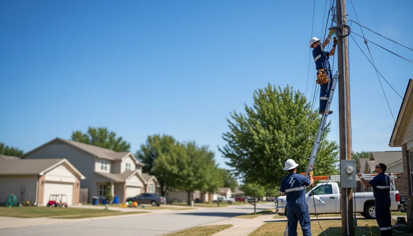 Residential electrician providing installation services in Runnells, IA